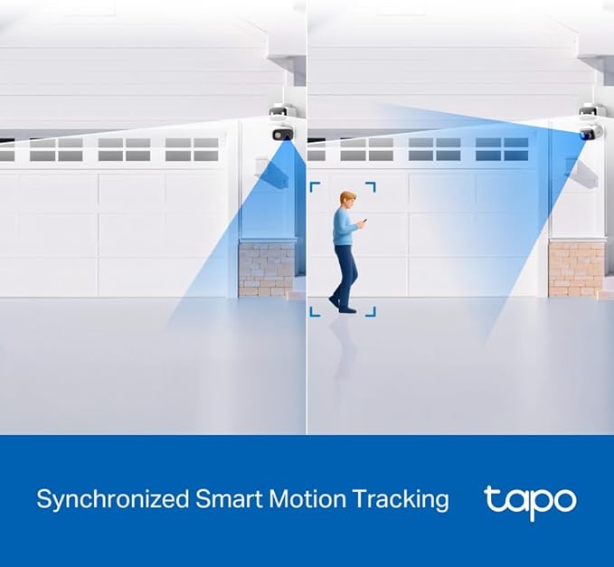 Tapo 2K 3MP Indoor/Outdoor Dual Lens Pan/Tilt Security Camera – 125° Wide-Angle + 6mm Telephoto, Free Person/Vehicle Detection, 360° View, SD/Cloud, Works w/Alexa & Google Assistant – HybridCam Duo