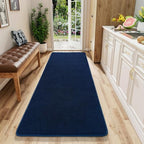 AROGAN Shag Runner Rug for Hallways, 2x6 Feet Washable Rugs, Navy Blue by AROGANAREARUG