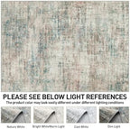 8x10 Area Rugs for Living Room: Washable Abstract Multi Color Carpet - Image 7