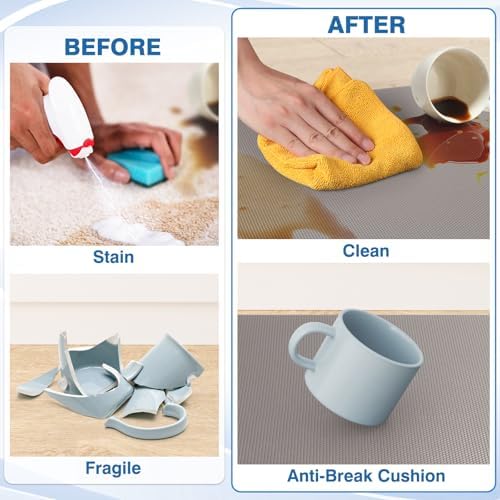 StepRite Kitchen Mats for Floor, 2-Piece Anti-Fatigue Kitchen Rugs, Khaki - Image 4
