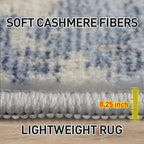 4x6 Area Rugs for Living Room: Washable Abstract Blue Gold Bedroom Carpet - Image 6