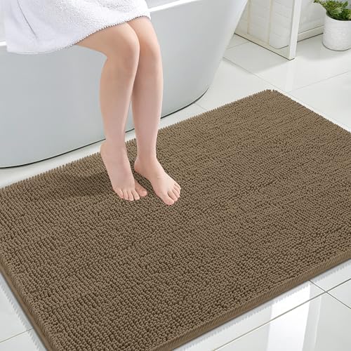 OLANLY Large Bathroom Rugs 44x32, Extra Soft Absorbent Chenille Bath Rugs by OLANLY