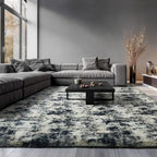 Ophanie 9x12 Black Gold and Grey Area Rugs for Living Room,Large Dark Black Gold Fluffy Shag Fuzzy Plush Soft Carpets,Floor Shaggy Rugs for Bedroom,Carpet for Boys Decor with Over 99 pcs Pile fibers - Image 5