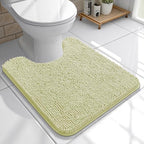OLANLY Toilet Rugs U-Shaped 20x20, Soft Absorbent Chenille Contour Rugs by OLANLY