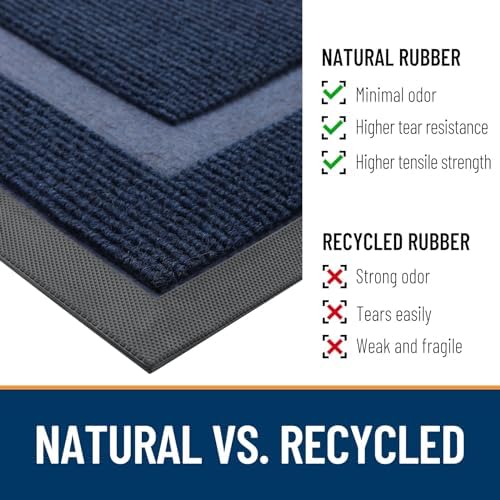 OLANLY Half Circle Front Door Mat Outside 71x47 All-Season Rubber Doormat - Image 4