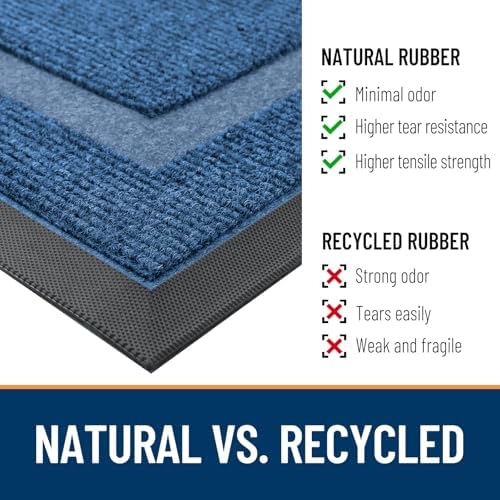 OLANLY Half Circle Front Door Mat Outside 59x23 All-Season Rubber Doormat - Image 4