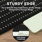 EARTHALL Washable Entryway Rug, Non Slip Area Rug, 3x5 Ft, Black/Grey - Image 2