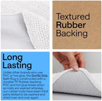 GORILLA GRIP Chenille Bath Rug Mat for Oval Toilet Base, 24x19 White - Image 4
