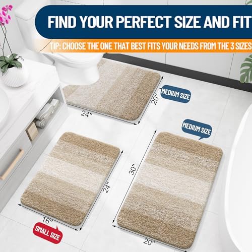 OLANLY Bathroom Runner Rug 44x20, Extra Soft Absorbent Microfiber Bath Rugs - Image 2