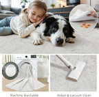 2x6 Hallway Washable Runner Rug: Kitchen Carpet Neutral Cream - Image 7
