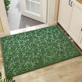 Bulijojo Sturdy Front Entrance Doormats,Durable Heavy Duty Welcome Mat,Thick Absorbent Natural Rubber Non Slip Mat,Easy Clean Entryway Mat Leaves Green, 47" x 32" by ShowYourStyle