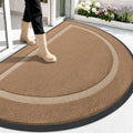 OLANLY Half Circle Front Door Mat Outside 59x34 All-Season Rubber Doormat by OLANLY