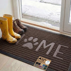 GORILLA GRIP WeatherMAX Door Mat, Indoor Outdoor, 47x35 Dark Brown Home Paw by GorillaGrip