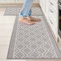 COSY HOMEER Kitchen Rugs Sets of 2 Non-Slip Washable,20”x30“+20”X48“ by COSYHOMEER