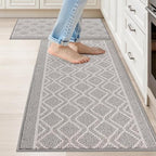 COSY HOMEER Kitchen Rugs Sets of 2 Non-Slip Washable,20”x30“+20”X48“ by COSYHOMEER