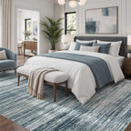 8x10 Area Rug for Living Room, Abstract Washable Non-Slip Rugs, Slate Grey - Image 2