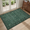 2x3 Area Rugs Living Room: Washable Rug for Bedroom Deep Green by EXPEDIX