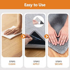 8 Pcs Rug Tape,Anti Slip Rug Pads Grippers for Hardwood Floors and Tiles,No Residue,Reusable Carpet Tape for Area Rugs, Double-Sided Adhesive Rug Stickers - Image 6