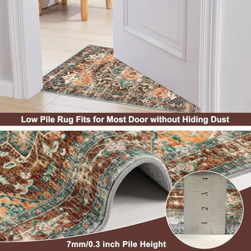 Yamaziot Washable Runner Rug, 3x14 Non-Slip Boho Hallway Kitchen Rug - Image 3