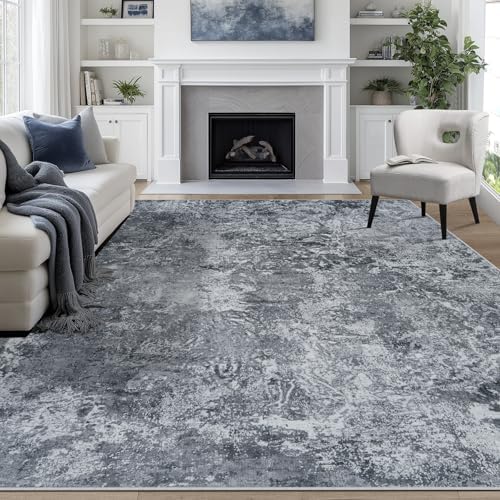 Aelenmu 9x12 Area Rugs for Living Room Washable Bedroom Dining Room Black by Aelenmu