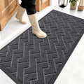 OLANLY Front Door Mat Outside 47x23, All-Season Absorbent Rubber Doormat by OLANLY