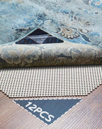 Veken Rug Gripper Pad for Hardwood Floors Tile Floors with 12 Pcs Rug Tape, Thick Cushion Non Slip Rug Pads for Area Rugs, Under Carpet Anti Skid Mat, Keep Your Rugs Safe and in Place, 2x3 Ft by Veken