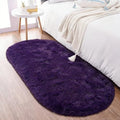 2.6x5.3 Grape Purple Fluffy Soft Oval Rug Non-Slip for Bedroom Dorm Hallway by ModernHomeDecor