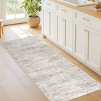 2x6 Runner Rug Non Slip,Washable Hallway Runner Rug,Taupe - Image 3