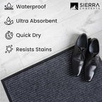 Front Door Mat, Indoor Outdoor Welcome Entryway Doormat, 48x36 Steel Gray - Image 6