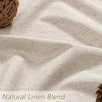 Guken 100% Blackout Linen Curtains 86 Inch Long for Bedroom 2 Panels Beige - Image 5