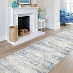 2'6 x 12' Runner Rug Non Slip,Washable Kitchen Rugs,Blue - Image 5