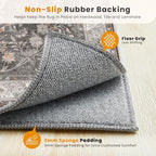 SameBed 6x9 Area Rug Living Room, Vintage Washable Carpet Warm Taupe - Image 5
