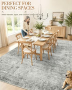 OLANLY 8x10 Washable Area Rug, Soft Non Slip Carpet for Bedroom Living Room - Image 4