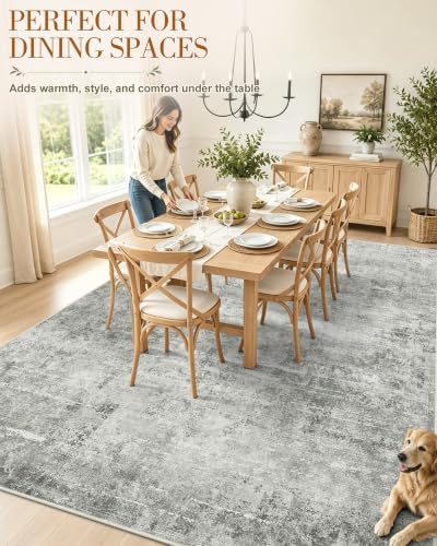 OLANLY 8x10 Washable Area Rug, Soft Non Slip Carpet for Bedroom Living Room - Image 4