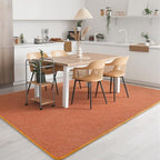 AROGAN 5x7 Area Rugs for Living Room Non Slip Dorm Bedroom Rug, Orange - Image 2