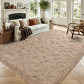 6x9 Large Beige Fluffy Soft Area Rug Non-Slip for Living Room Bedroom by ModernHomeDecor