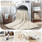 pmtsns Area Rugs 6x9 for Living Room: Washable Rug Modern Abstract Neutral Soft Non-Slip Low-Pile Indoor Carpet for Bedroom Dining Room Playroom Home Office (Beige, 6'x9') - Image 3
