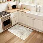 RELEANY Washable 2'x3' Abstract Area Rug for Living Room Neutral Brown - Image 3