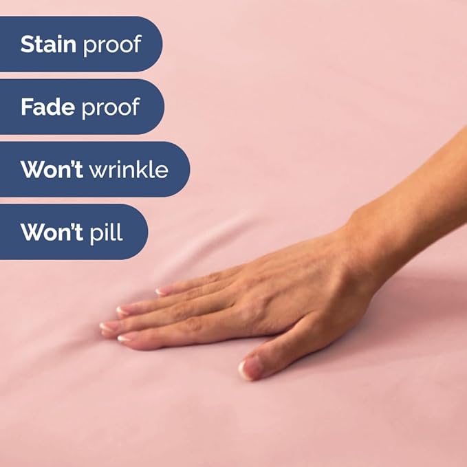RV Short Queen Sheet Set 60 X 75 - 4 Piece RV Short Queen Bed Sheets - Soft, Breathable & Cooling - Designed for Bunks, Trailers & Campers - Fits 8” to 12" Mattress - Hotel Luxury Bedding - Baby Pink