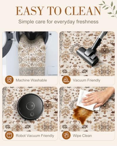 OLANLY 2x5 Washable Runner Rug, Soft Non Slip Carpet for Hallway Kitchen - Image 6