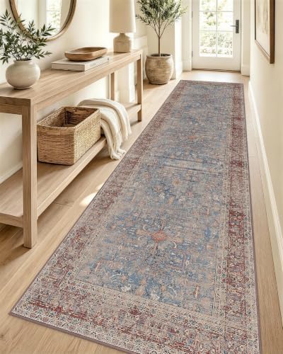 OLANLY 2'6"x12' Washable Runner Rug, Non Slip Carpet for Hallway Kitchen by OLANLY