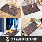 HIYARD Front Door Mat, Absorbent Dirt Trapping Welcome Door Mat Indoor Outdoor, Non Slip Entry Mat, Indoor Outdoor Door Mats, Fade Resistant, Low Profile Doormat for Entryway, 36×24, Coffee - Image 4