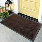 Front Door Mat, Heavy Duty Non-Slip Doormat 29.5"x17", Brown by WELDUN%E2%80%94IdealChoiceforHome