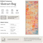 3x10 Washable Runner Rug：Modern Abstract Soft Carpet Galaxy Haze - Image 2