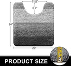 OLANLY Luxury Toilet Rugs U-Shaped 24x20, Soft Absorbent Microfiber Mat - Image 2
