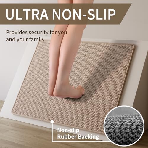 YDKGL Kitchen Rugs Kitchen Mats for Floor Non Slip Washable Brown 17"x30" - Image 3