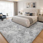 PLHXFR 9x12 Area Rugs Living Room: Fluffy Bedroom Shag Rug Light Grey - Image 3