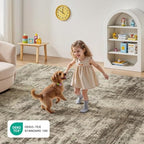 Lofus 8x10 Area Rug for Living Room, Abstract Washable Large Rugs, Brown - Image 5