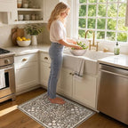 SameBed Washable 2x3 Entryway Area Rug, Vintage Kitchen Rug Dark Brown - Image 2
