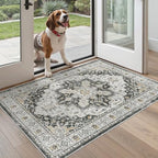 Madane Washable Entry Rug 3x4 Area Rugs for Entryway Kitchen, Black - Image 2